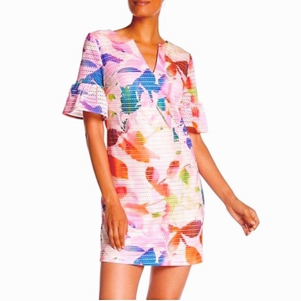 Trina Turk Jacqueline Watercolor Floral Print Dress
